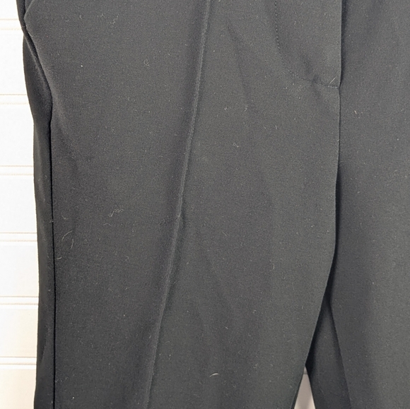 Calvin Klein Black Straight Leg Pant, Trouser, Slack leather band @ Waist 2 - Picture 8 of 9